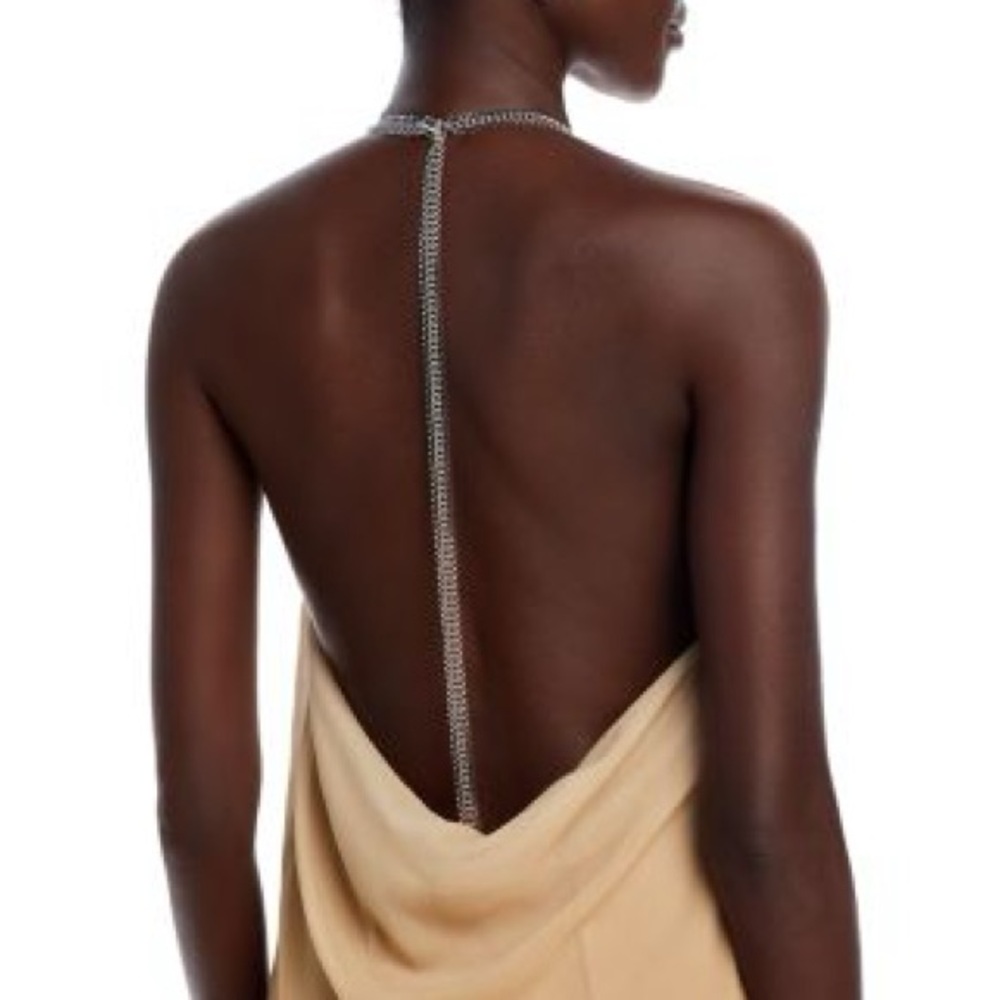 STAUD Positano Maxi Dress Caribbean Ombre Chain Strap NWT $595 XL - Picture 6 of 16
